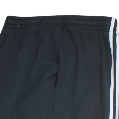 Adidas Men's Black Jogger Sweatpants M Fleece Elastic Waist Side Stripe