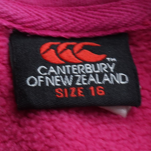 Canterbury Women Pink Size 16 Hooded Basic Activewear Sweatshirt