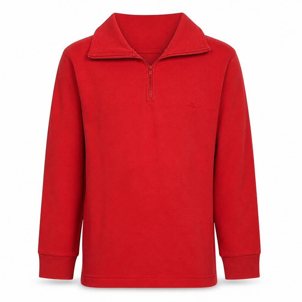 Fila Boys Red 1/4 Zip Collared Henley Sweatshirt Size 22
