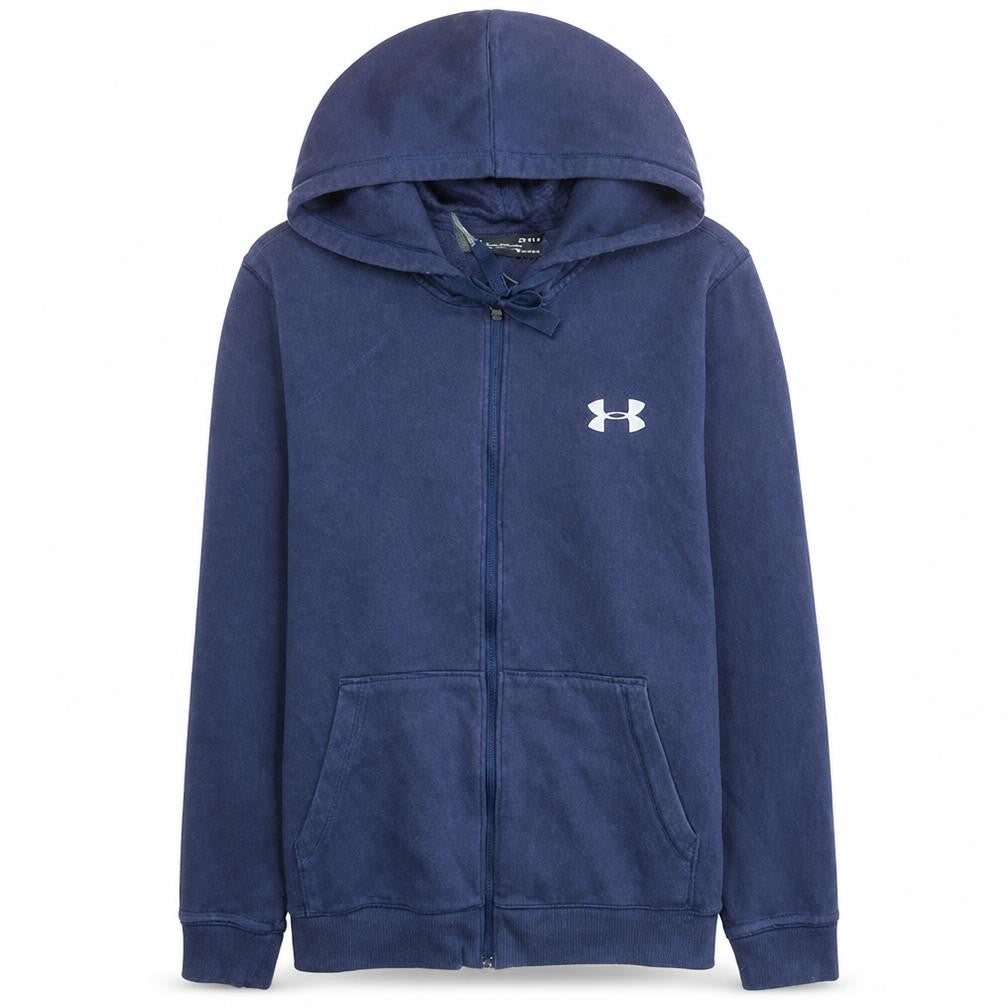 Under Armour Mens Blue Full Zip Athletic Hoodie L