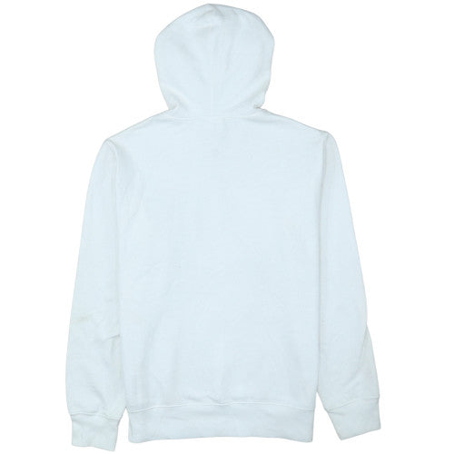New Balance Mens White M Pullover Hoodie Logo Fleece Sportswear