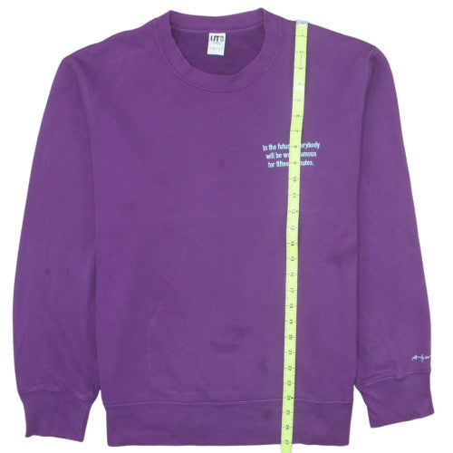 Uniqlo Men’s Purple Andy Warhol Graphic Print Sweatshirt L