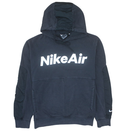 Nike Air Men's Black Pullover Hoodie L Fleece Logo Sportswear