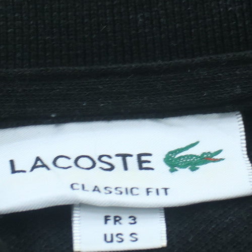 Lacoste Men's Black Classic Fit Cotton Polo Shirt Size S