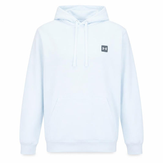 Under Armour Mens White Pullover Hoodie L Relaxed Fit ColdGear