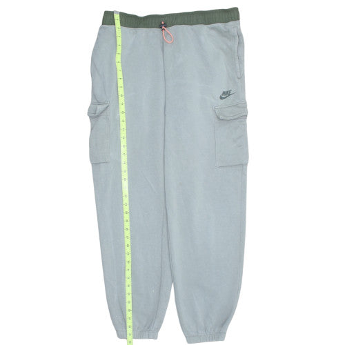Nike Men’s Grey Fleece Jogger Trousers Size L Loose Fit