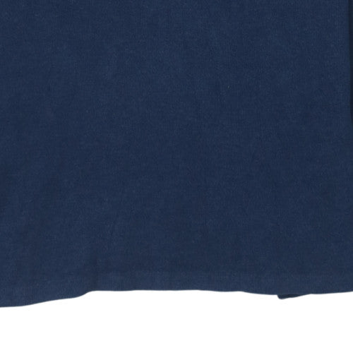 Ralph Lauren Men's Blue Cotton 1/4 Zip Jumper Size L Classic Fit