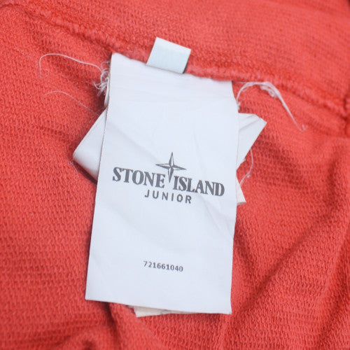 Stone Island Junior Boys Red Cotton Crew Neck Pullover Sweatshirt Size M