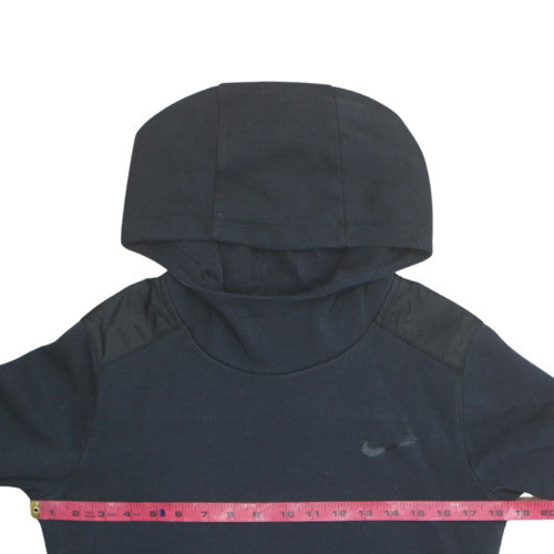 Nike Men's Black Pullover Hoodie S Regular Cotton Knit Sportswear