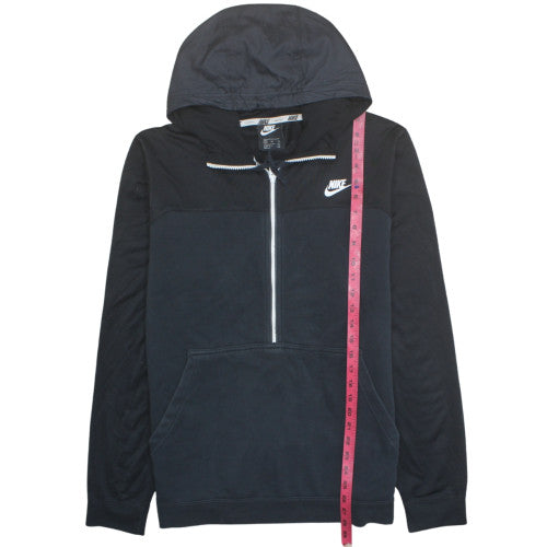 Nike Mens Black XL 1/2 Zip Hoodie Sweatshirt Pullover