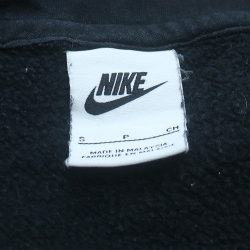 Nike Men's Black Small Pullover Hoodie with Logo Print