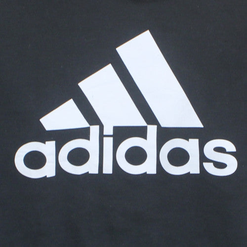 Adidas Mens Black Pullover Hoodie Large Logo Sportswear Sweatshirt