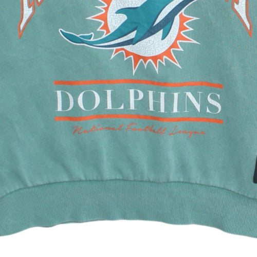 NFL Team Apparel Miami Dolphins Men's Green M Crew Neck Sweatshirt