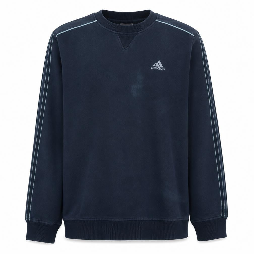 Adidas Men's Blue Crew Neck Pullover Sweatshirt L Sports Fleece