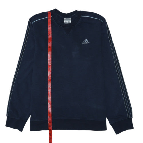 Adidas Men's Blue Crew Neck Pullover Sweatshirt L Sports Fleece