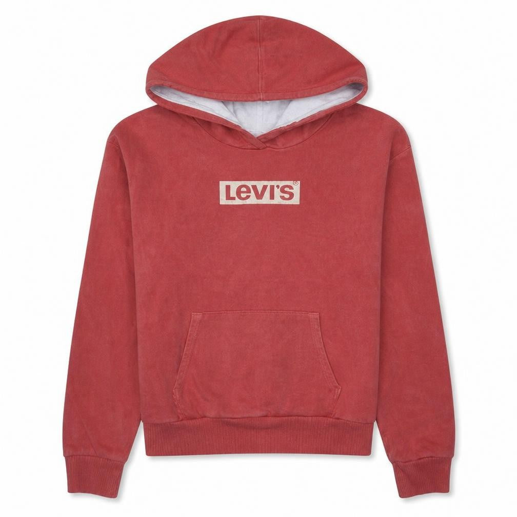 Levi’s Boys Red Pullover Hoodie 14 Years 158cm Logo Sweatshirt