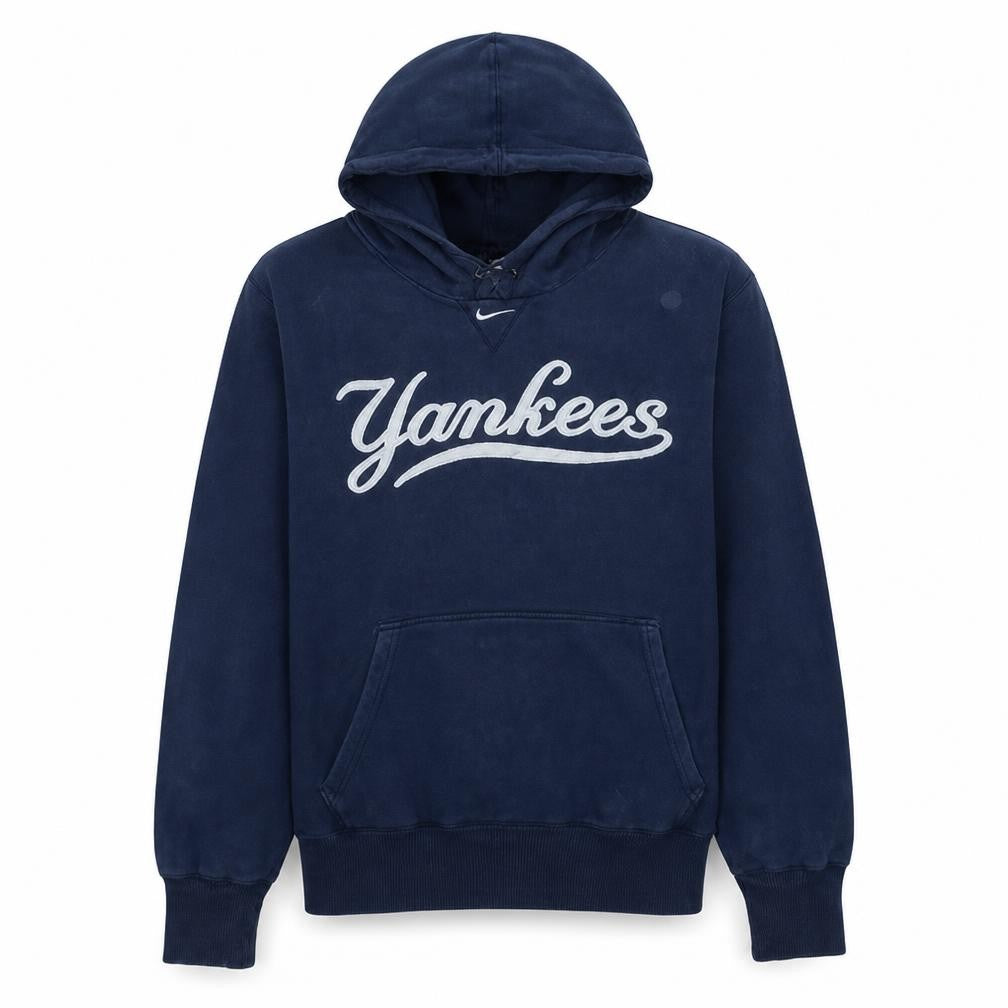 Nike Yankees Navy Blue Men's Pullover Hoodie UK XL Cotton Blend