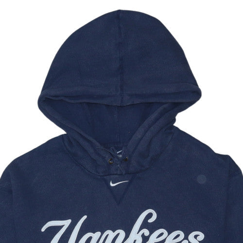 Nike Yankees Navy Blue Men's Pullover Hoodie UK XL Cotton Blend