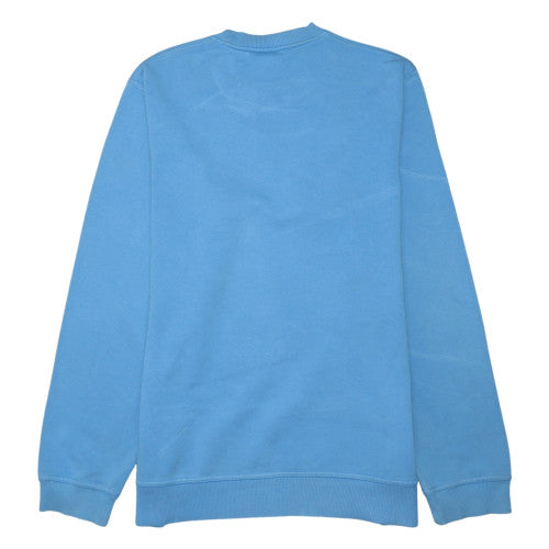Reebok Men's Blue Pullover Sweatshirt L Crew Neck Fleece Sportswear