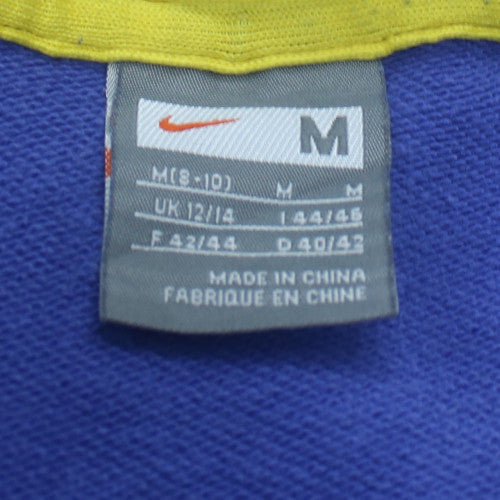 Nike Men Blue Pullover Hoodie M Sports Cotton Logo Hooded