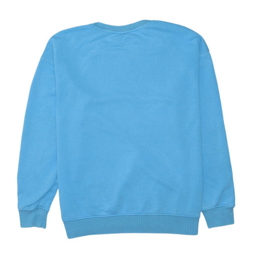 New Balance Women Blue Cotton Blend Crew Neck Sweatshirt Size M