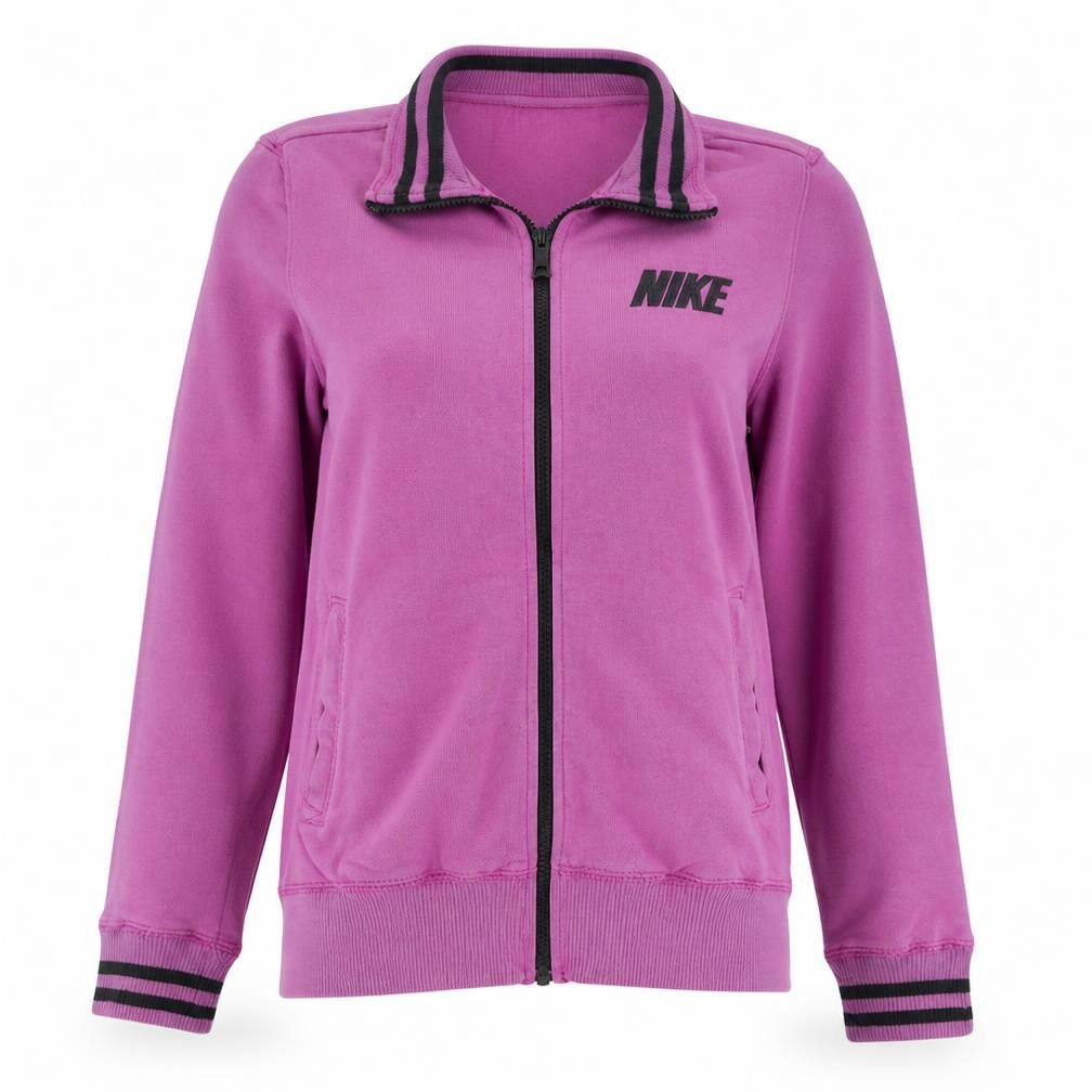 Nike Womens Pink Full Zip Sweatshirt Jacket Size L Cotton Blend