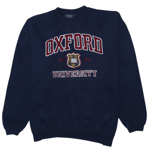 Oxford University Navy Blue Men's XL Sweatshirt Embroidered Pullover
