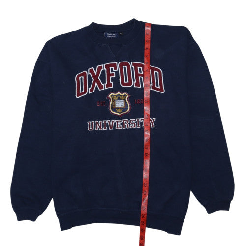 Oxford University Navy Blue Men's XL Sweatshirt Embroidered Pullover