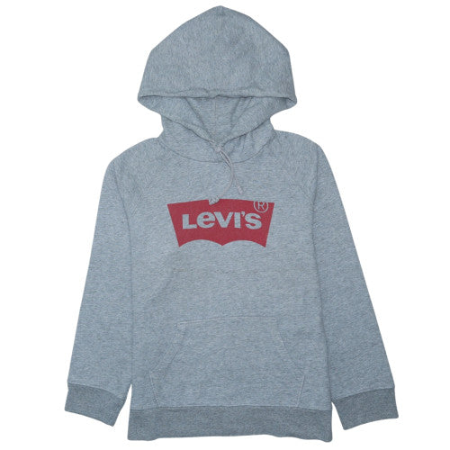 Levi's Mens Grey Pullover Hoodie M Logo Graphic Sweatshirt