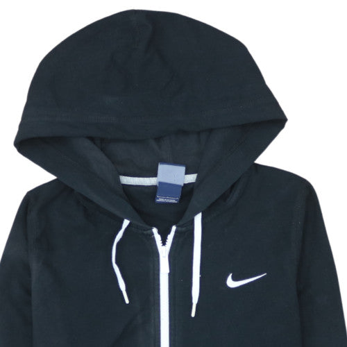 Nike Womens Black Full Zip Hoodie Size M Cotton Blend Casual Sportswear