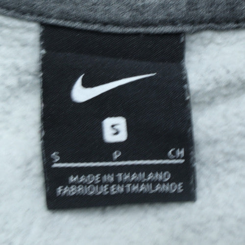 Nike Men's Grey Pullover Hoodie Size S Fleece Logo Sportswear