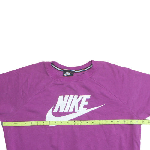 Nike Womens Purple Crew Neck Pullover Sweatshirt Large