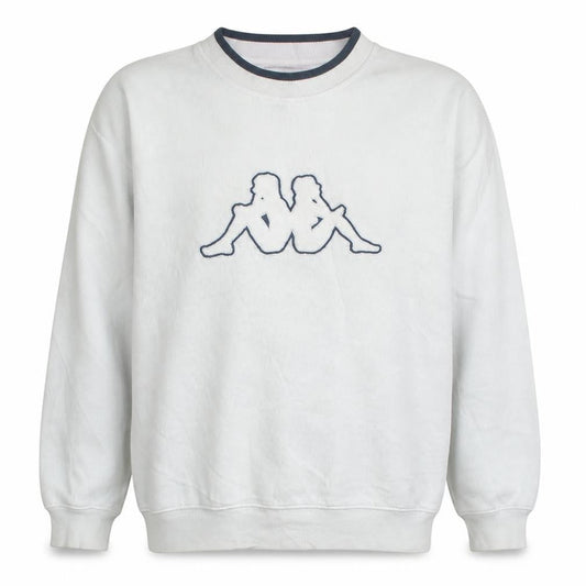 Kappa Men's White Medium Pullover Sweatshirt Logo Sportswear Vintage