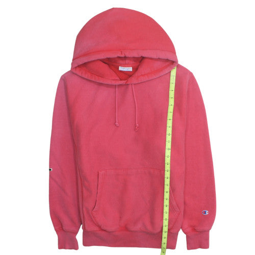 Champion Womens Red Reverse Weave Hoodie M Cotton Blend Pullover