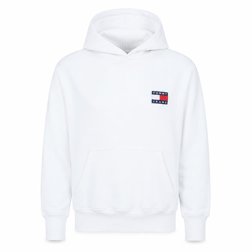 Tommy Jeans Women's White Small Pullover Hoodie with Logo