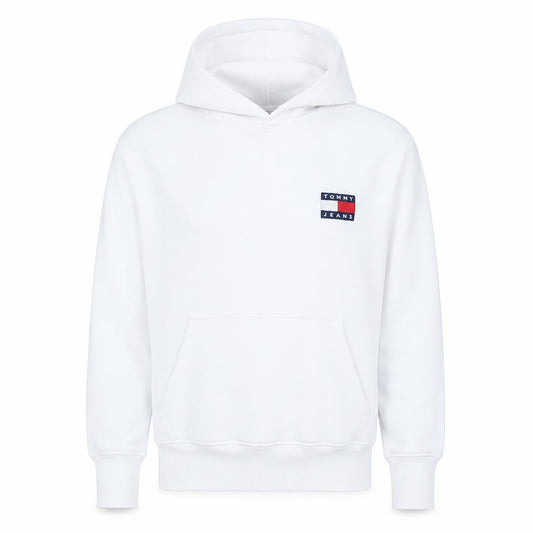 Tommy Jeans Women's White Small Pullover Hoodie with Logo