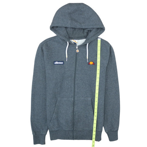 Ellesse Men's Grey Full Zip Hoodie Size L Cotton Blend Casual