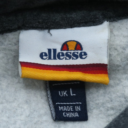 Ellesse Men's Grey Full Zip Hoodie Size L Cotton Blend Casual