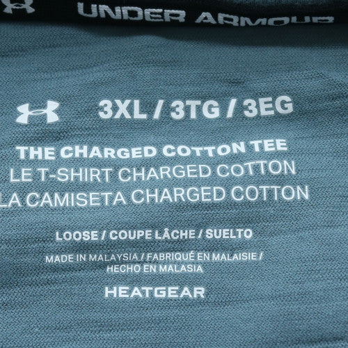 Under Armour Men’s Blue 3XL Charged Cotton Crew Neck T-Shirt