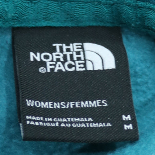 The North Face Womens Teal Pullover Hoodie Size M Cotton Blend