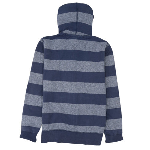 Tommy Hilfiger Men's Blue Striped Full Zip Hoodie Size L