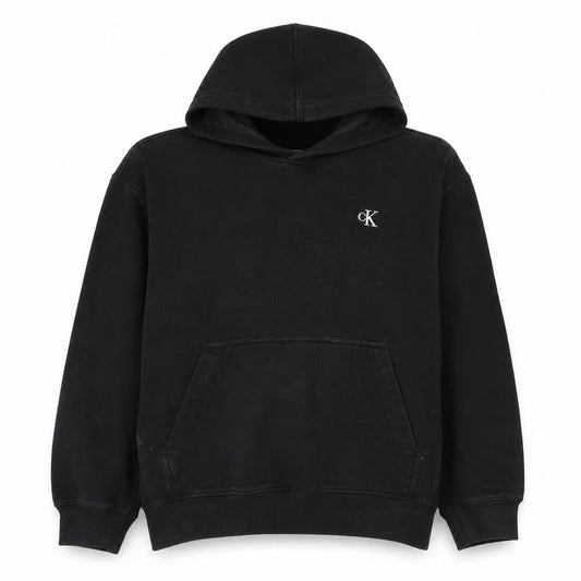 Calvin Klein Men's Black Relaxed Fit Pullover Hoodie Size S