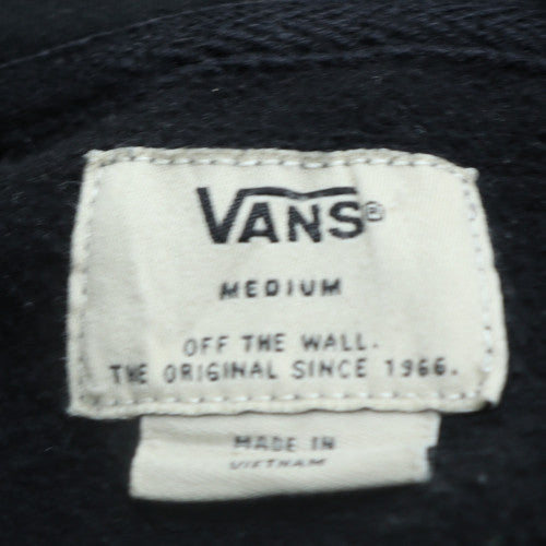 Vans Mens Black Full Zip Hoodie Medium Skate Graphic Hooded Sweatshirt