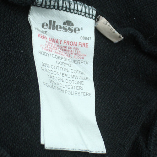 Ellesse Womens Black Crew Neck Pullover Sweatshirt UK 12