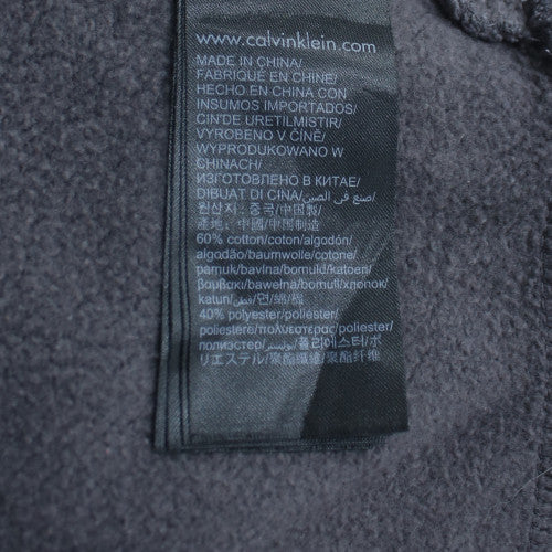 Calvin Klein Boys Grey Cotton Blend Crew Neck Pullover Sweatshirt L