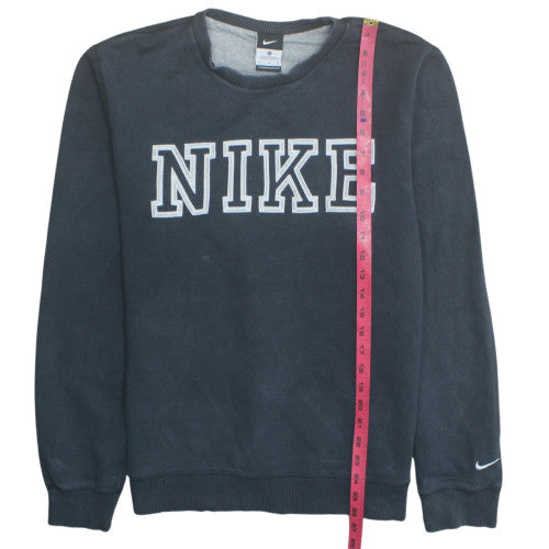 Nike Womens Black Cotton Blend Pullover Sweatshirt M