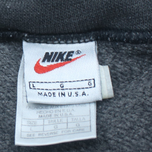 Nike Women's Grey Pullover Sweatshirt L Classic Logo Crew Neck