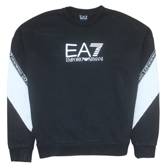 Emporio Armani EA7 Men's Black Crew Neck Sweatshirt Large