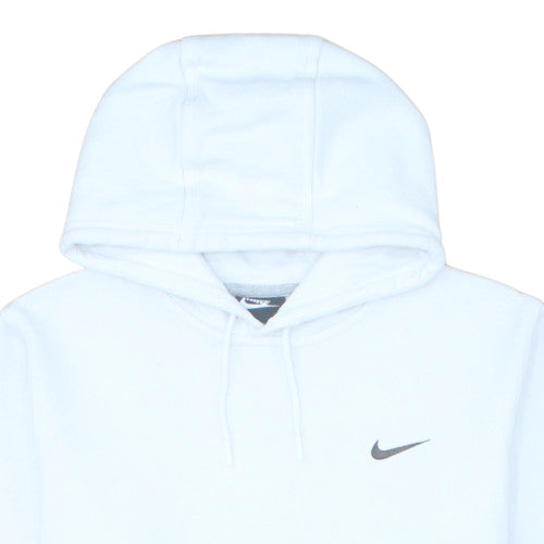 Nike Men's White Pullover Hoodie L Hooded Fleece Sweatshirt