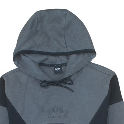 Hugo Boss Men's Grey Pullover Hoodie Medium Regular Fit